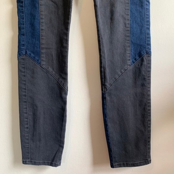 Madewell Black and Blue Paneled Block Jeans - Picture 3 of 7
